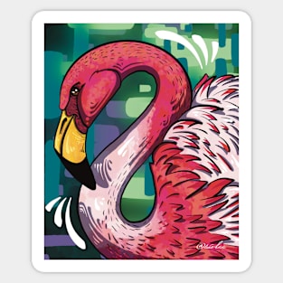 David’s flamingo Sticker